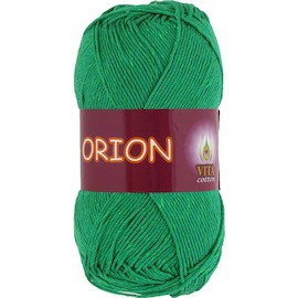 Пряжа Vita-cotton "Orion" 4576 Зелёный 77% мерсиризированный хлопок 23% вискоза 170м 50гр