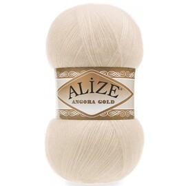 Пряжа Alize "Angora gold"  67 Молочно-Бежевый 20% шерсть, 80% акрил 100 гр	550 м